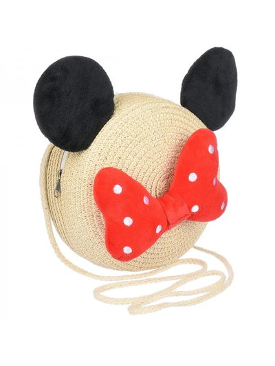 Royalfashion Malá detská slamenná kabelka Minnie Slamená