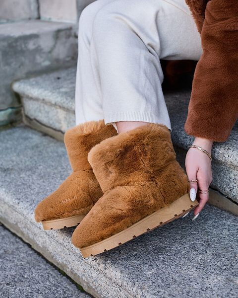 Dámske snehové čižmy v ťavej farbe Ottola- Obuv