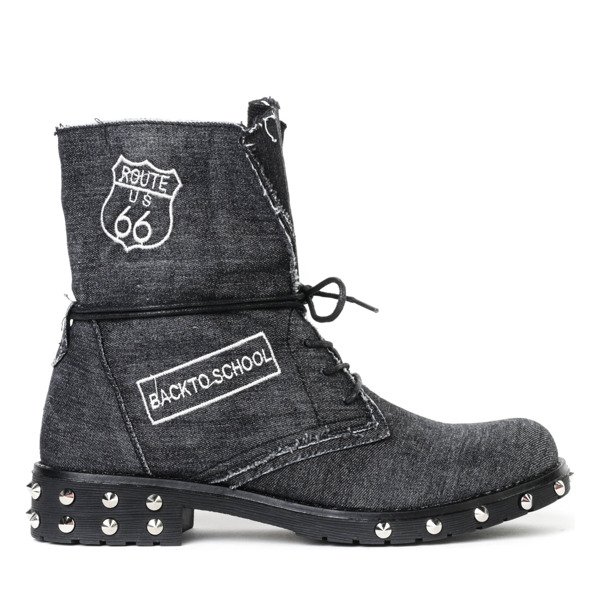 Džínové černé džínové tašky - Obuv 1