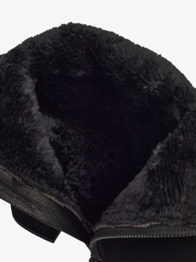 Ženski gležnarji iz eko usnja s peto in čipko Kastrelle