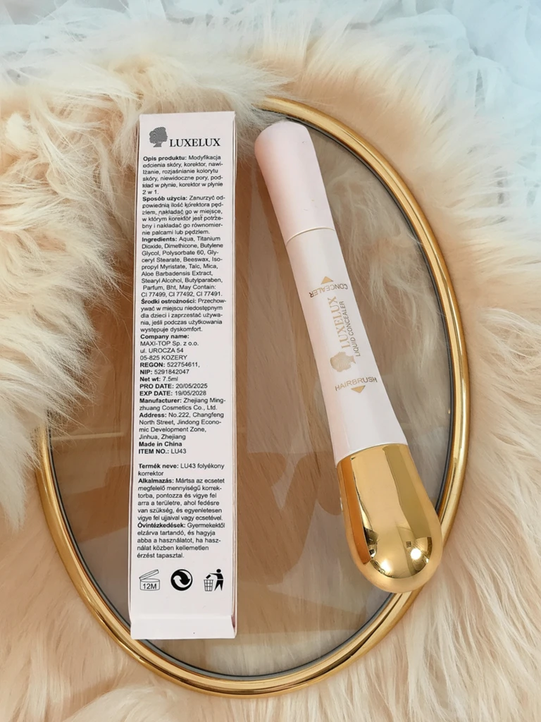 Aurelia Luxelux Concealer – tekoči korektor s hairbrush 24H Waterproof