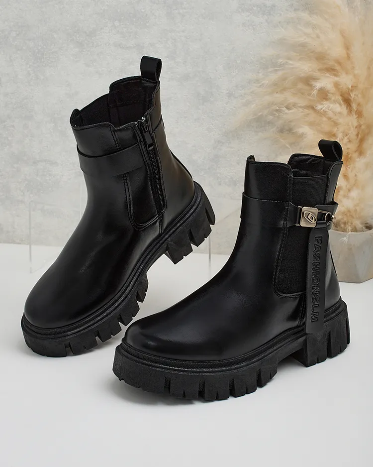 Royalfashion Dámske kožené čižmy eko Dobinas