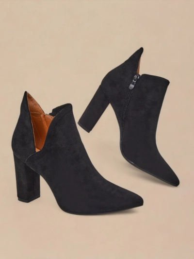 Čierne dámske členkové topánky strihu Alania - Obuv