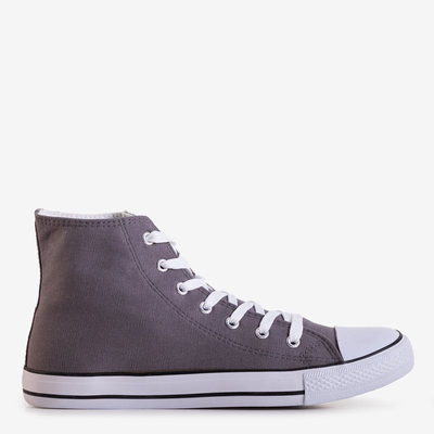 Šedé pánske vysoké tenisky Huliwer - Obuv