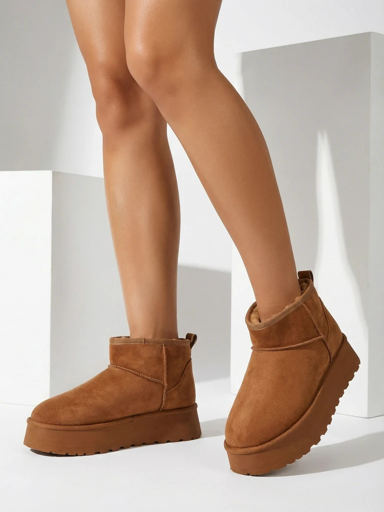 Royalfashion Krátke topánky podobné ženským snehovým čižmám Fortesse