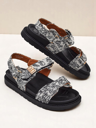 Royalfashion Dámske sandále s Aloe potlačou