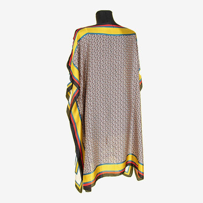 Dámske žlté vzorované pareo - Oblečenie