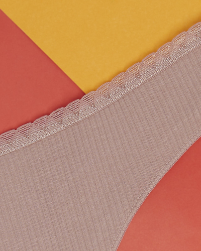 Dámske rebrované tangá Coral - Spodná bielizeň