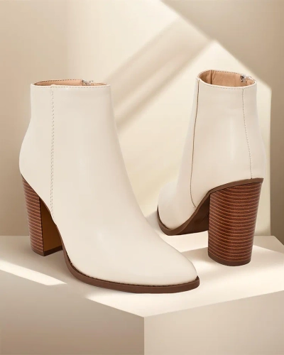 Royalfashion Dámske kotníkové čižmy na pätke na ihle Toemi