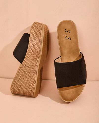 Royalfashion Dámske šľapky na platforme a kotvičke Albavia