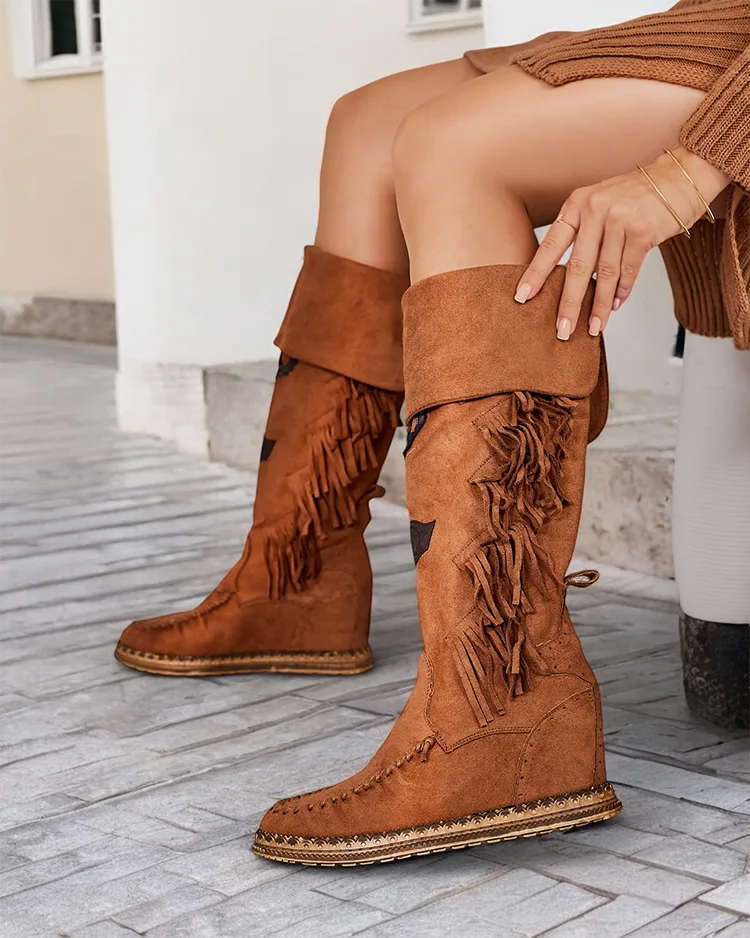 Royalfashion Dámske čižmy so skrytou kotvou Rotin