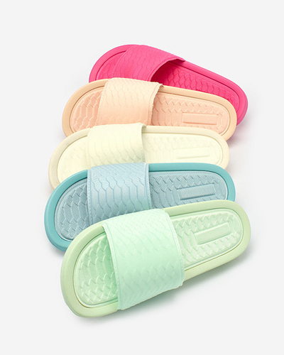 Dámske fuchsiové papuče s razením Galite - Obuv