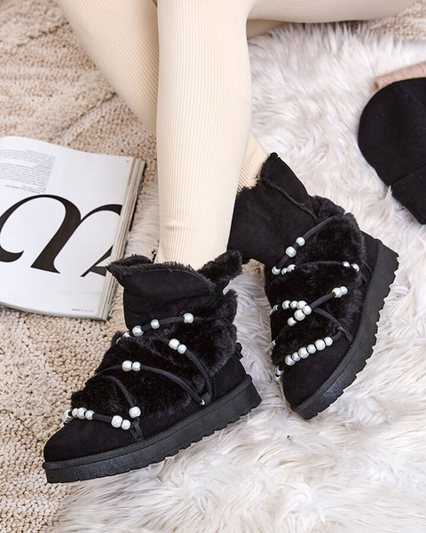 Royalfashion Dámske snehové topánky s perlami Cuvilav