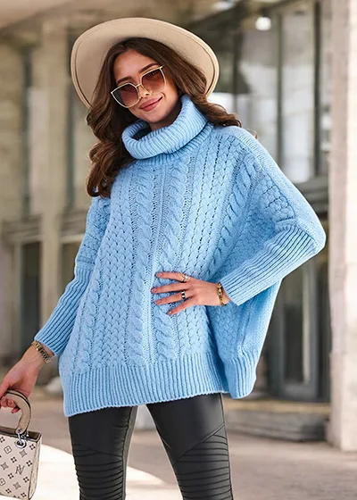 Royalfashion Dámsky sveter s rolákom