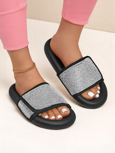 Royalfashion Ženski natikači s ploskim podplatom Sparkle Step