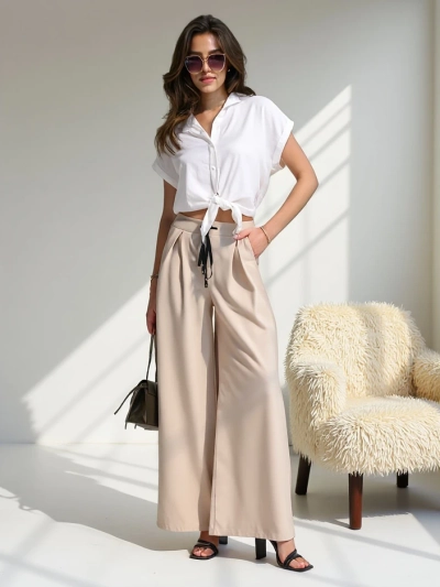 Royalfashion Široké dámske nohavice