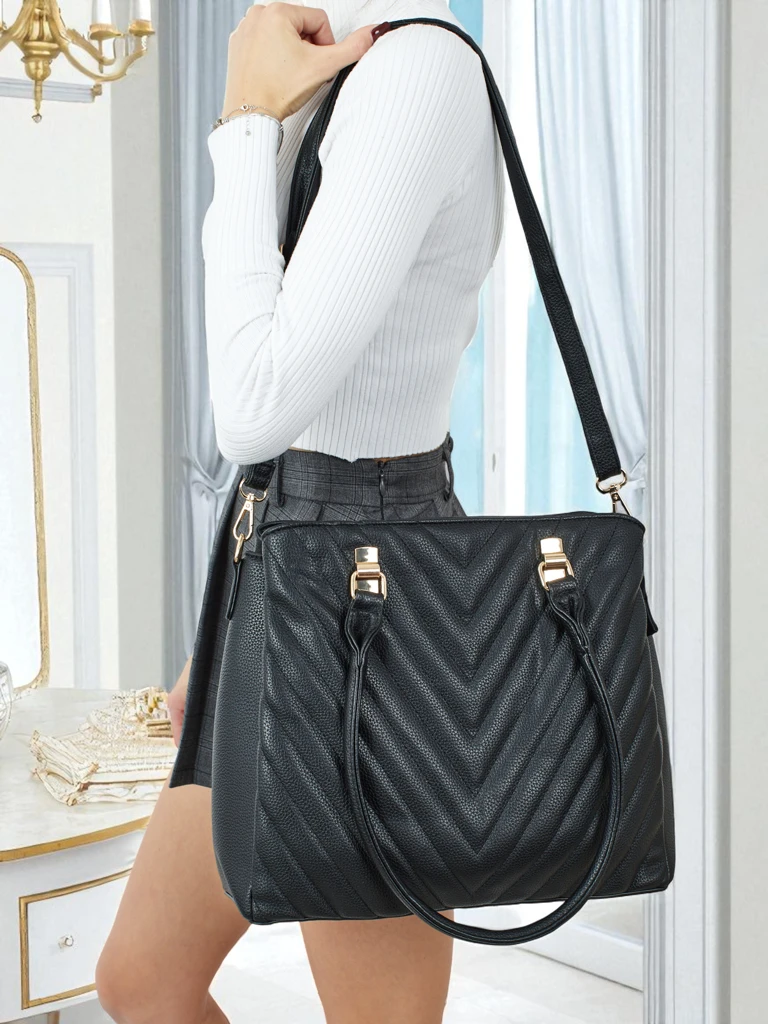 Ženska shopper torbica iz eko usnja z reliefom Corvella