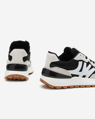 Dámske čierne tenisky so sivými vsadkami Narisa - Obuv