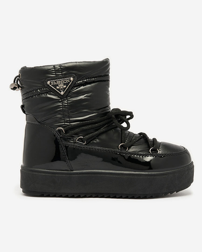 Royalfashion Dámske slip-on čižmy a'la snow boots v čiernej farbe Nevsone