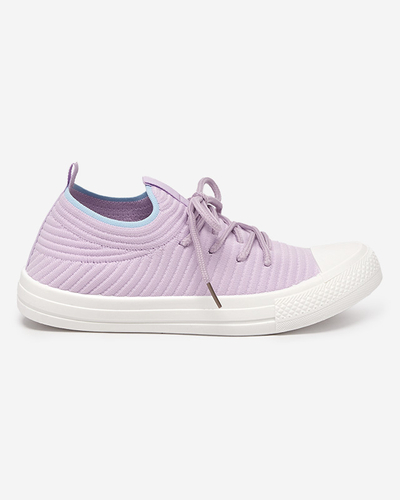 Fialové dámske rebrované tenisky značky Manfer - Footwear