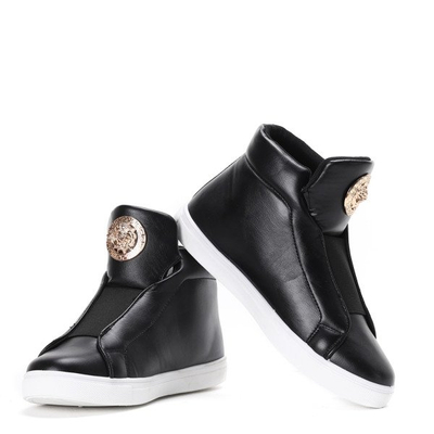 Czarne, sportowe sneakersy Lion- Obuwie