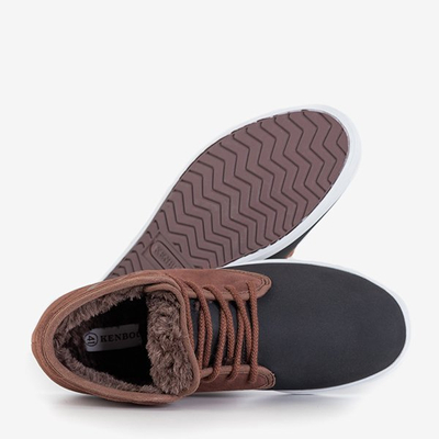 Čierna a hnedá pánska športová obuv značky Denzel - Obuv