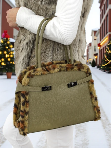 Majhna ženska torbica iz eko usnja s panterjevim vzorcem Panthory