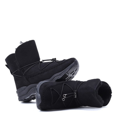 Czarne śniegowce Lara - Obuwie