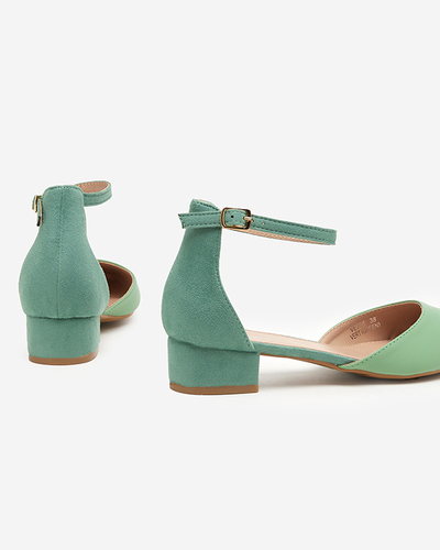 Zelené dámske sandále na dolnom stĺpiku Areda - Obuv