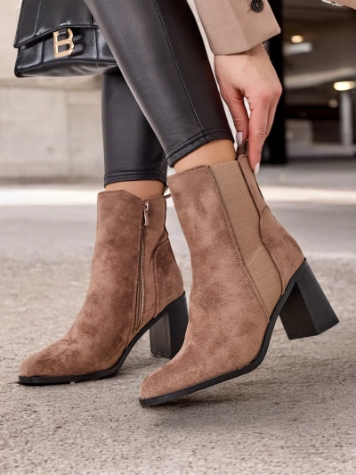 Royalfashion Damské kotníkové čižmy na podpätku Enotto