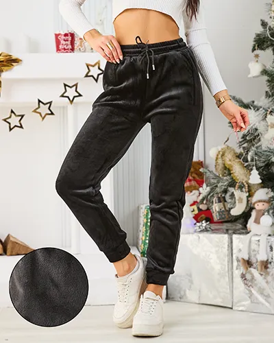 Royalfashion Teplé dámske teplákové nohavice