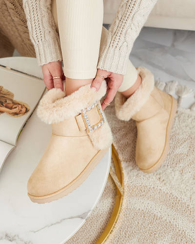 Royalfashion Dámske čižmy a'la snow boots s ornamentom Galaes
