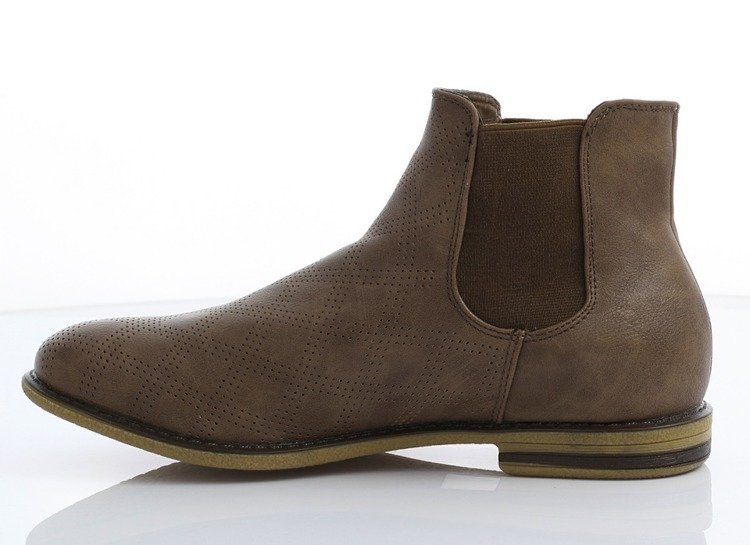 Sztyblety w kolorze camelowym - Obuwie