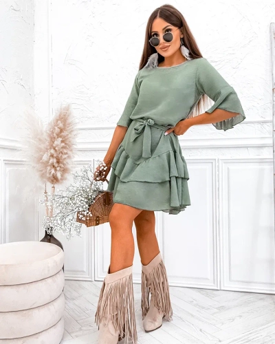 Royalfashion Dámske plátenné mini šaty