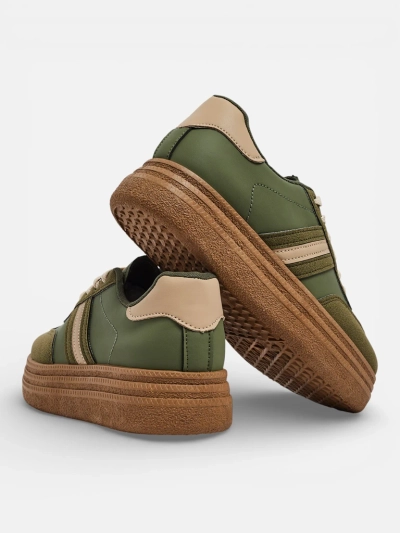 Ženski športni copati Flora zeleni ekološki udobni za pomlad