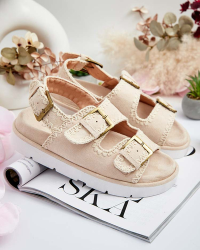 Royalfashion Dámske semišové sandále Lunnay eko