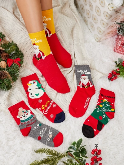 Dlhé prázdninové ponožky pre ženy značky Royalfashion 5 ks/balenie