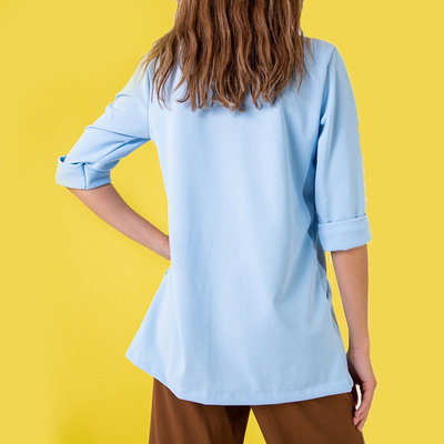 Dámsky modrý pelerína bez zapínania - Oblečenie