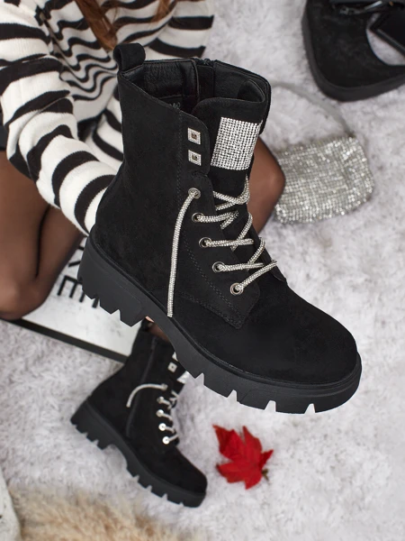 Eko semiš vezani ženski gležnarji Tessaro