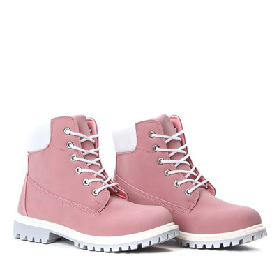 Różowo-białe, nieocieplane trapery Trixie- Obuwie