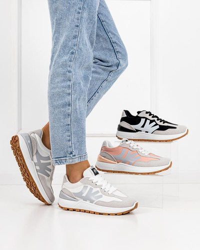 Dámske čierne tenisky so sivými vsadkami Narisa - Obuv