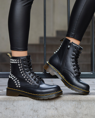 Pracovné dámske čižmy s čiernymi cvokmi Operias - Obuv