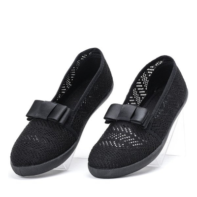 Dievčenské čierne nazúvacie tenisky Tabi - Obuv