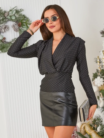 Royalfashion Dámska blúza s cirkónmi