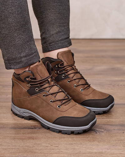 Royalfashion Tmavohnedé pánske trapézy Nokuki