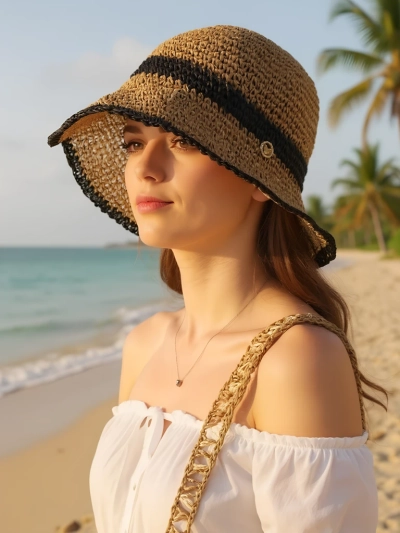 Royalfashion Dámsky slamený klobúk Sun Bloom