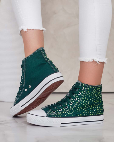 Royalfashion Dámske tenisky s flitrami Shis