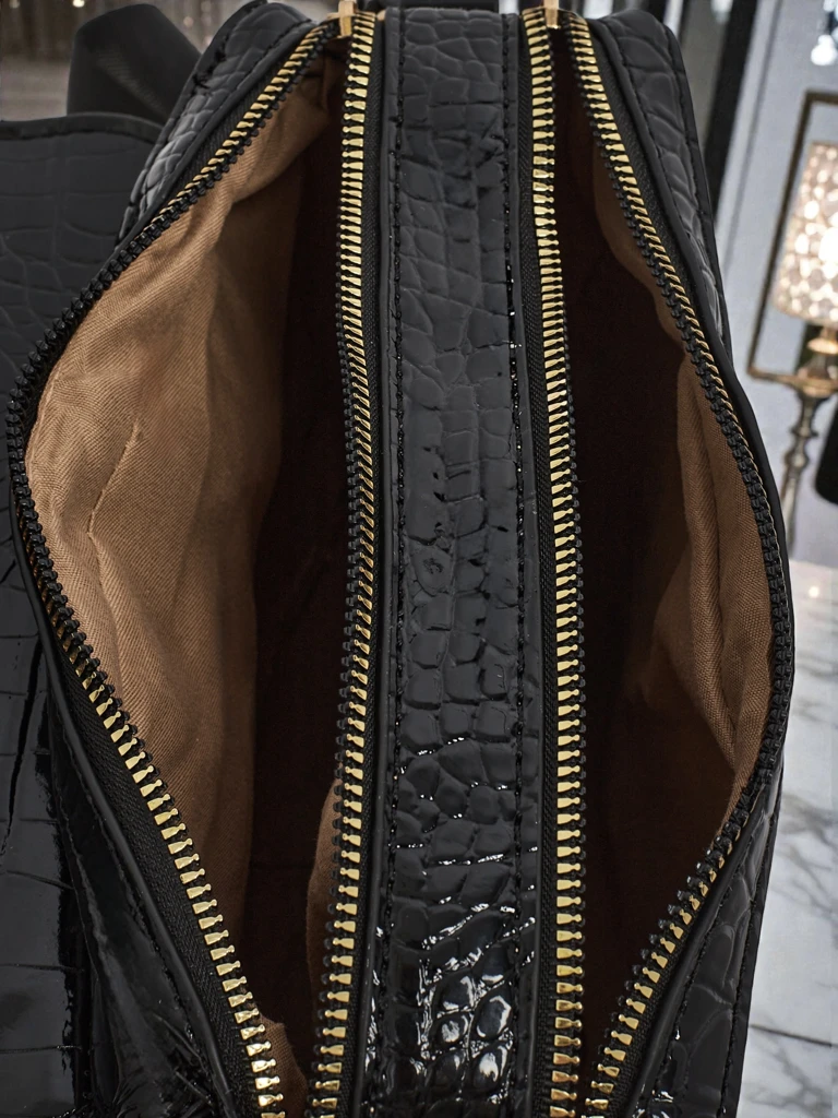 Lakirana majhna ženska torbica iz eko usnja Lune Mua