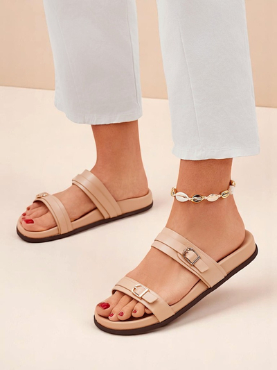 Royalfashion Dámske šľapky z ekokože EcoTwins Slides
