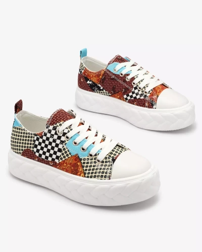 Royalfashion Vzorované dámske tenisky na platforme Leterina